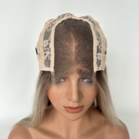 Perruque Bob en cheveux humains vierges bruts d'usine, avec closure en dentelle HD 3x5, sans colle, prête à porter, lisse ou ondulée, avec mèches grises, vente en gros
