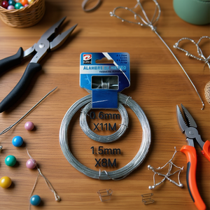 Alambre De Hierro 0.6mm X11M 1.5mm X8M Craft Supplies MNJ - Product Image 2