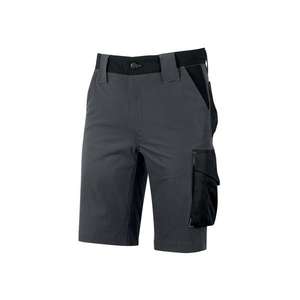 U-POWER - FU196AG-2XL Mercury Asphalt <b>Grey</b> cargo shorts in U-4 <b>fabric</b> - EAN 8033546438404 WORK TROUSERS WORK SHORTS - Product Image 1