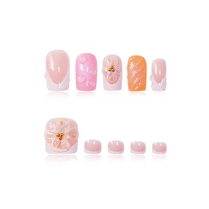 <span class=keywords><strong>Uñas</strong></span> Postizas Pre-diseñadas con <span class=keywords><strong>Flores</strong></span> Francesas, 24 Piezas, Kits <span class=keywords><strong>de</strong></span> Lujo con Diamantes Brillantes <span class=keywords><strong>de</strong></span> ABS para <span class=keywords><strong>Uñas</strong></span> <span class=keywords><strong>de</strong></span> Manos y <span class=keywords><strong>Pies</strong></span> - Product Image 5