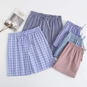 Custom Soft 2022 New Spring Summer Plaid pigiama <span class=keywords><strong>Bottoms</strong></span> pantaloni scozzesi da uomo pantaloncini per il tempo libero a casa sport pantaloni larghi di base - Product Image 4
