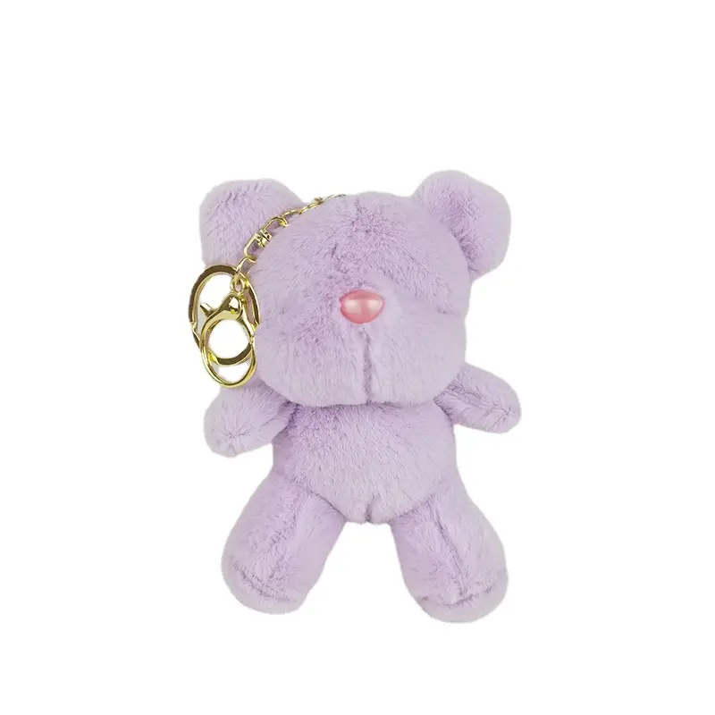 Portachiavi orso all'ingrosso mini kawaii farcito orsacchiotto portachiavi simpatico giocattolo farcito portachiavi peluche portachiavi giocattoli borsa charms