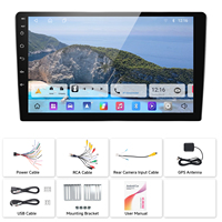 Autoradio Android Podofo 9 pouces 2+32G Double Din avec écran partagé, CarPlay sans fil et Android Auto, GPS, WIFI, Radio de voiture, Autoradio d'usine