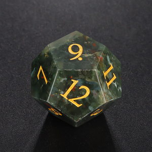 Juego de Dados de Piedra de Sangre Natural de Alta Calidad al por Mayor de Fábrica, Dados Metálicos D20 D6 para Calabozos y Dragones - Product Image 2