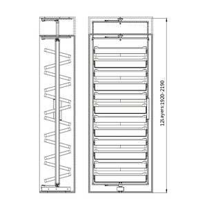 Cooper Lanca Rotating <b>Shoe</b> Rack 360 Degree Aluminum Alloy Modern Design Freestanding <b>Storage</b> Cabinet for Wardrobe Home Use - Product Image 3
