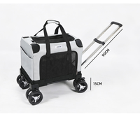 Sac de transport pour animaux de compagnie respirant et à roulettes pour petits chiens
