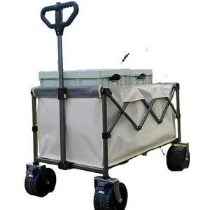 2023 Faltbare elektrische Trolley Camping wagen 4 Rad Camping wagen Langstrecken 8 km/h Beach Wagon Cart Outdoor Kinder