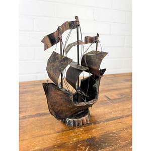 Barco náutico personalizado OEM de estilo antiguo, hecho a mano con metal, para decoración, por exportadores. - Product Image 1