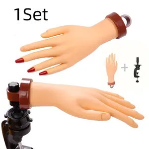 1 Ensemble de Main Artificielle pour Nail Art, Modèle Prothétique Flexible et Souple en Plastique, Réglable, pour la Pratique de la Manucure et l'Entraînement, Outil de Présentation - Product Image 2