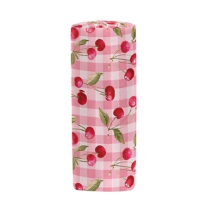 Étuis à crayons personnalisés pour filles, de petite taille, ronds, avec impression personnalisée, motif cerise, sublimation, pour l'école - Product Image 3