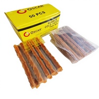 Lot de 50 mèches de réparation professionnelles en caoutchouc pour pneus tubeless – Idéal pour l'entretien et la réparation de voitures, camions, motos, VUS – Outil de garage et atelier – Pièce de rechange