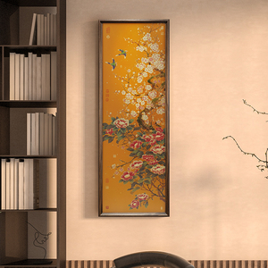 新しい中国風四屏風四季植物花壁掛けアート（リビングルーム＆中庭用） - Product Image 3