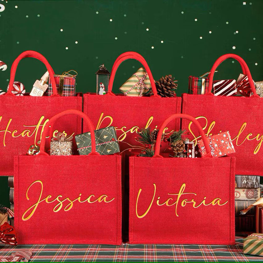 Jute Christmas bag