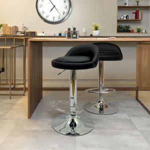 Banqueta Giratória de PU com Altura Ajustável para Uso Comercial, Design Moderno e Durável, Cadeira de Salão Alta - Product Image 1