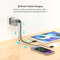 2026 TOMMX 45w pengisi daya Tipe C GRS PD QC PPS 45W Adaptor Usb pengisi daya KC ponsel Universal Portabel GaN pengisi daya Cepat 45w