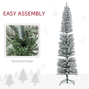 Sapin de Noël en forme d'étoile de 7 pieds, pré-éclairé avec LED blanches, pour intérieur, avec base de support, idéal pour les fêtes - Product Image 5