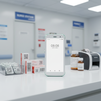 Ordinateur portable Android 5,5 pouces pour le secteur de la santé, Octa-core 2,2 GHz, lecteur de codes-barres 1D/2D, RFID, NFC, IP67/IP68, 4G, robuste, pour la logistique et la gestion des stocks