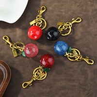 Porte-clés Pomme Mignonne, Breloque de Sac, Accessoire de Mode pour Sac à Main et Bagage, Pendentif Décoratif, Cadeau pour Femme