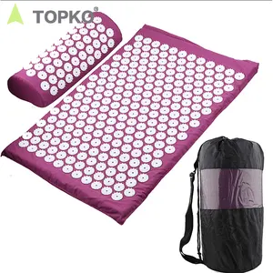 TOPKO Set Bantal Pijat Yoga Terapi, Alas dan Bantal Akupuntur, Spike Tekanan Akupuntur, Bantalan Pijat Yoga Terapi Eco