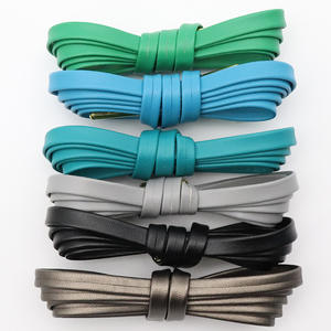 16色皮革平底鞋鞋带7毫米宽度60-180厘米长度涤纶平底鞋时尚鞋带 - Product Image 2