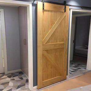 Thiết kế hiện đại rắn cửa gỗ đơn cửa tủ quần áo bên trong trượt Barn Door thiết kế - Product Image 5