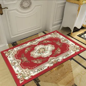 Red Geometry Customized Modern Anti-slip Carpet Rugs For Living Room Or Bedroom