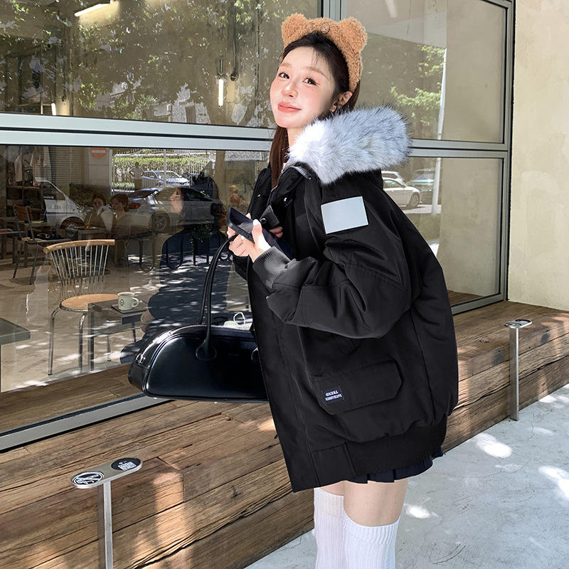 Cappotto Invernale Cappotto Pelliccia Cappuccio Giacca Invernale