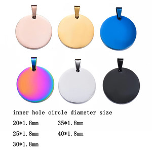 Pendentif porte-clés vierge pour animaux de compagnie, en acier inoxydable, motif uni, pour chien et chat, avec gravure de nom et logo, breloque d'identification pour chiens et chats - Product Image 2