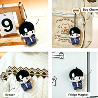 Mini poupée en peluche personnalisée mignonne de 5 cm et 10 cm, douce au toucher, pendentif personnalisé, figurine en peluche tendance, porte-clés, breloque de sac CPC