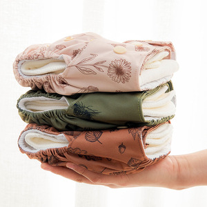 Популярная Экологически чистая переработанная цифровая печать Elinfant PUL ткань с 2 вставками карманные тканевые подгузники - Product Image 2