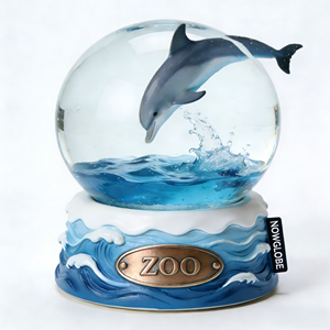 Scultura Personalizzata LOGO Fata dell'Amore in Resina, Oggetto Decorativo a Tema Oceano <span class=keywords><strong>con</strong></span> Luci e Musica Opzionali, Globo di Neve - Product Image 4