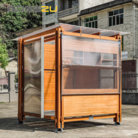 Maison en bambou design cottage personnalisé mini-cabine éclairée naturellement avec cabane en bambou amovible détachable pour pavillon de jardin extérieur