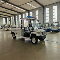 Véhicule utilitaire 72V, voiture de patrouille électrique 4 places pour la sécurité communautaire, les centres de villégiature, les campus, les hôtels et les visites touristiques