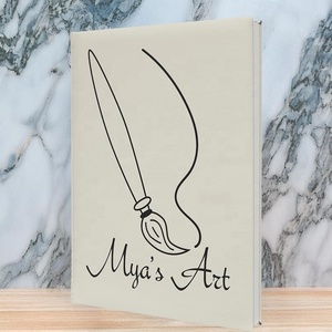 Carnet de croquis en cuir personnalisé au laser : Cadeau pour artistes, cadeau pour les amateurs d'art, bloc de dessin - Product Image 1