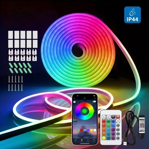   Luz de Neón <span class=keywords><strong>LED</strong></span> RGB con Sincronización Musical, Control por Aplicación Inteligente, <span class=keywords><strong>Tira</strong></span> Flexible, Retroiluminación para TV, Decoración para Dormitorio y Hogar, USB de 5V y para Exteriores - Product Image 3