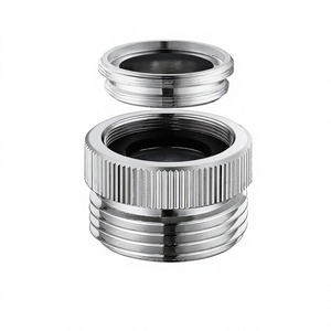 Lot de 4 adaptateurs filetés en métal pour tuyau d'arrosage avec raccord pivotant femelle et joint mâle - Product Image 2