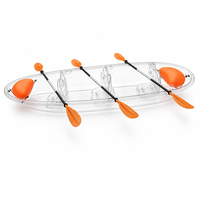 Kayak transparent en cristal pour 3 personnes, canoë transparent en PC, bateau de tourisme récréatif pour lac, océan, sports nautiques, personnalisable
