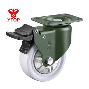 YTOP Factory Direct Supply 4 Zoll pp Schwenkbare Rolle/Rollen Rad Mit Schloss - Product Image 1