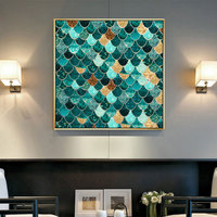 JIN PENG Tableau mural abstrait personnalisé sur toile, art moderne pour hall d'entrée d'hôtel, peinture décorative en gros
