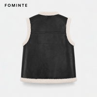 Gilet en daim personnalisé pour femme – Veste sans manches de haute qualité, style décontracté, manteau de créateur de luxe, streetwear avec logo