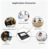 DigiDraw Professional, Tableta de Firma Electrónica con Pantalla LCD a Color de 5 Pulgadas y USB para Captura de Escritura a Mano, para Banca, Finanzas y Registro en Hoteles