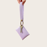 Porte-clés en cuir Lanière de poignet à la mode Porte-cartes de crédit Portefeuille mince minimaliste Pochette de clés personnalisée