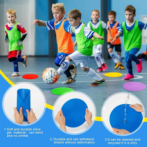 Cône d'agilité souple antidérapant marqueurs d'entraînement d'agilité points de sol cônes de terrain plats pour le football football basket-ball - Product Image 5