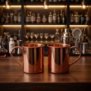 <b>Copper</b> Moscow Mule Mug Set Straight <b>Cup</b> Metal Material All People Use Dishwasher Safe Ready - Product Image 2