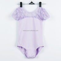 Justaucorps de danse et de gymnastique pour enfants et filles, à manches courtes, en dentelle, personnalisé, économique, pour l'entraînement et la scène