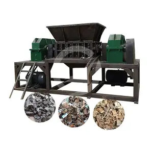 OCEAN Multifunctional Plastic Pallet Scrap Steel Wire Crushing Machine Double Shaft Waste Tire Aluminium Can Crusher