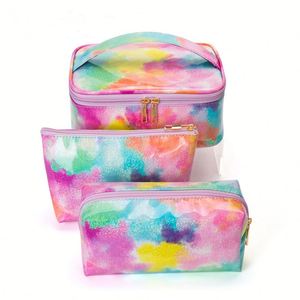Elegant Customized for Pink Holographic <b>Makeup</b> Designer Bag In-Stock Make <b>Box</b> With Zipper Closure for Daily Cosmetic Necessities - Product Image 6
