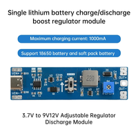 3.7V à 9V 12V unique batterie au Lithium Charge décharge Boost Module d'alimentation Module régulateur de tension