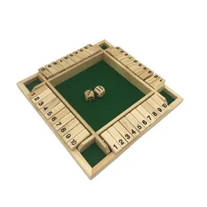 wooden box shut the box with dice