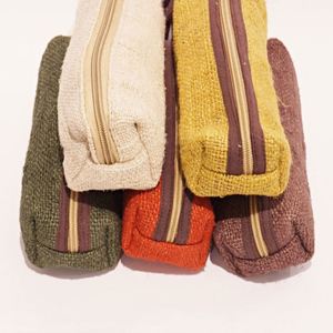 Estuche para Lápices Multicolor de Cáñamo y Algodón con Cremallera, Ecológico, Reciclable, Duradero, de Gran Capacidad, con Asa, Personalizable y Bonito - Product Image 6